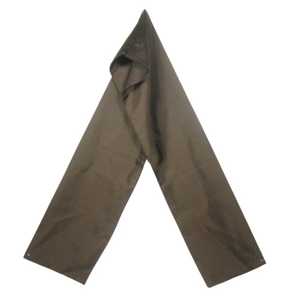 Circular Asian Symbol  Character Brown Scarf Rectangle Vintage  58 in Polyester - Picture 3 of 6